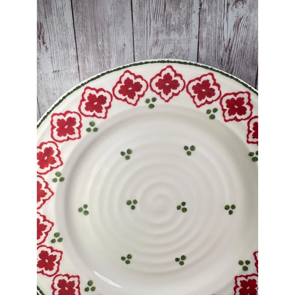Portmeirion Dessert Side Plate Sophie Conran‎ Christmas Holly Green & Red 8